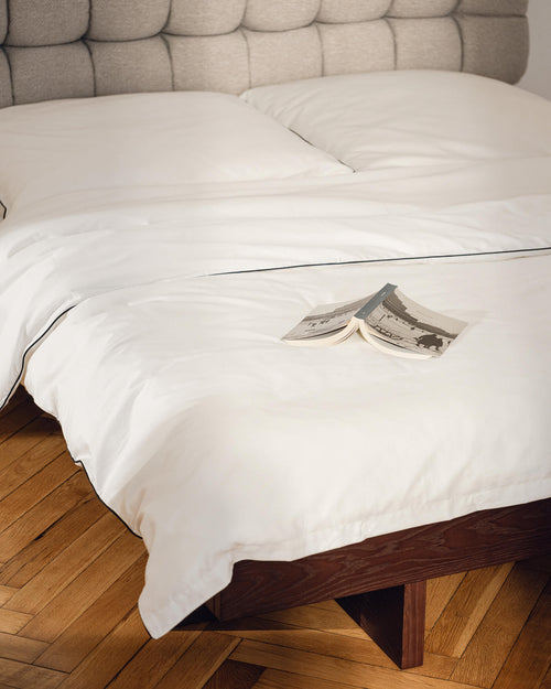 noo.ma Oba hoeslaken katoen 160 x 200 cm - Classic White, 30 cm hoogte