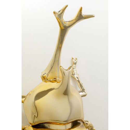Kare Design Wanddecoratie neushoornkever goud