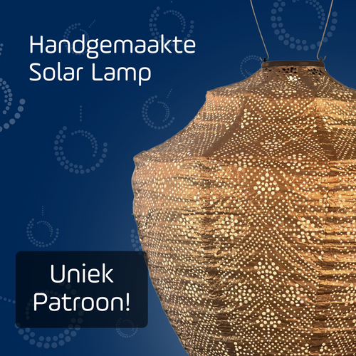 Lumiz solar lampion - topaze crown - 40 cm - goud - vtwonen shop