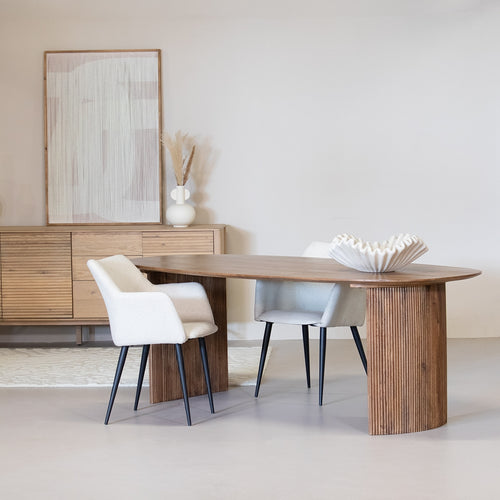 Giga Meubel Eettafel Feline - Deens Ovaal - Mangohout - 220cm