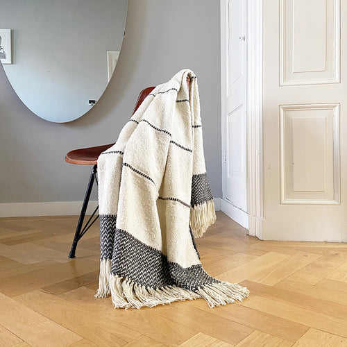 Malagoon plaid Berber - wit - 125x150cm