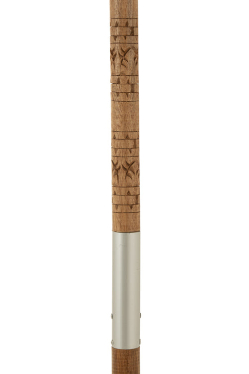 J-Line parasol Kwast - katoen - hout - zwart - large