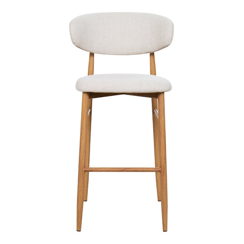 Giga Meubel Barkruk Alexia - Beige/Naturel - Zithoogte 75cm - Set van 2