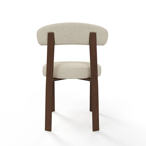 Sia Home - Set van 2 stoelen JUNA - chenille fluweel crème 51cm