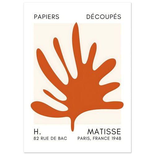 Artfulprints  Matisse – Coral drift orange   poster 50x70 cm - vtwonen shop