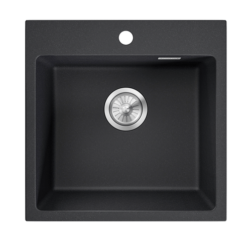 LOMAZOO spoelbak Alonso - opbouw - graniet - zwart - 45 x 45 cm