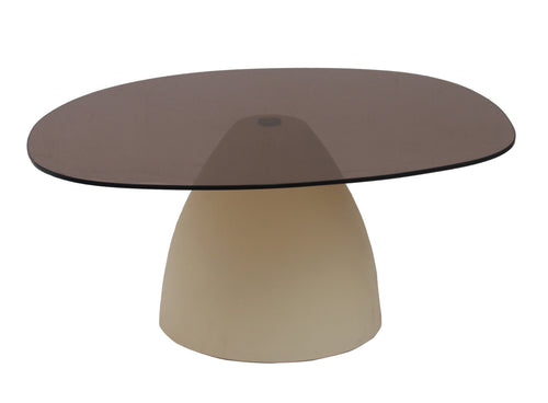 Brix salontafel Mylon beige - glas - 86 cm