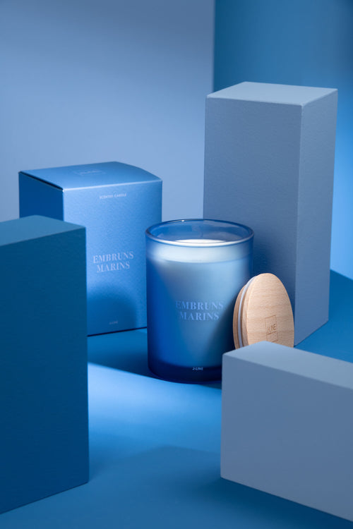 J-Line geurkaars Accords Essentiels - Embruns Marins - blauw - 38U - vtwonen shop