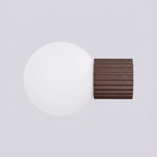 Sollux Lighting Wandlamp HALO bruin IP44 - 12x17x12cm
