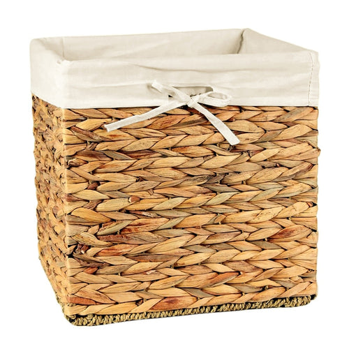 Calicosy - Waterhyacint bewaarkubus - Licht hout - 32x32x32 cm
