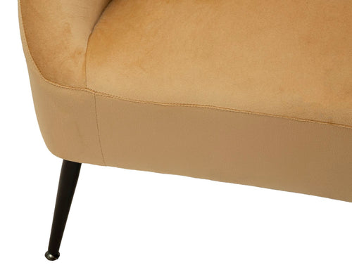 Mauro Ferretti loveseat - 137x69x79 cm - zwart/bruin