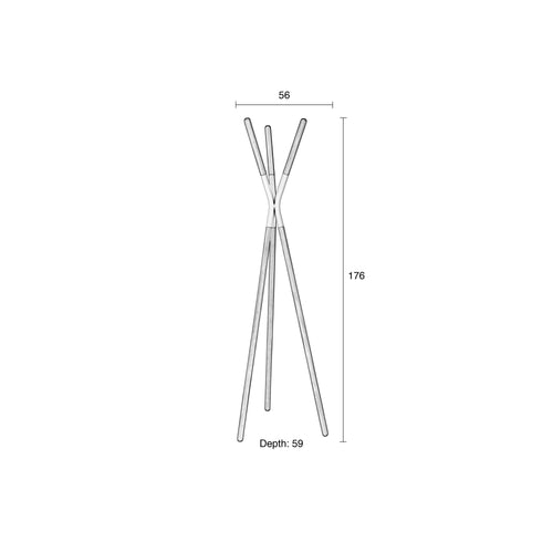 Zuiver Pinnacle Driepoot Kapstok Staand Wit
