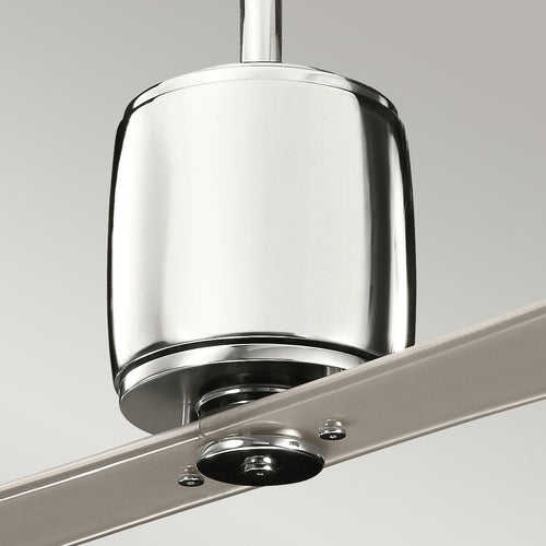 152 cm Deckenventilator mit 2 Flügeln, poliertes Nickel, Fernbedienung