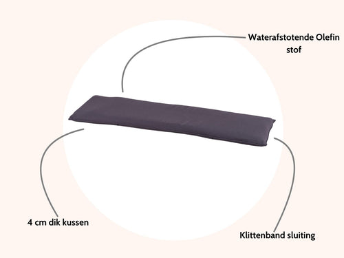 MaximaVida bankkussen Antro 116 x 30 x 4 cm - waterafstotend