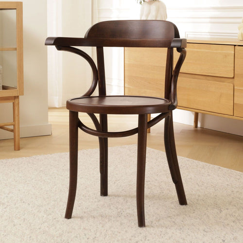 Fameg Thijs Houten Eetkamerstoel Walnoot - Met Armleuning - vtwonen shop