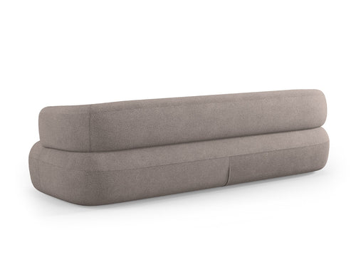 Micadoni Bank Jenny 4-zits, boucle, lichtbruin - 90x226x73cm