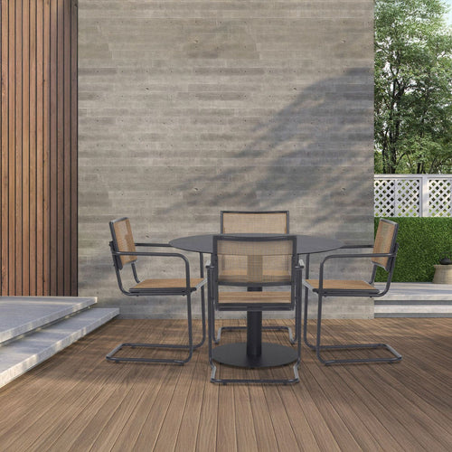 Lisomme Sieb ronde tuintafel zwart - Ø110 cm - vtwonen shop