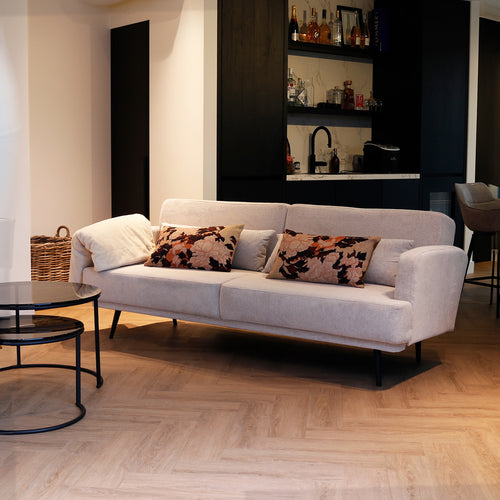 Giga Meubel Slaapbank Sylke - Beige Stof - 214x86x83cm - vtwonen shop