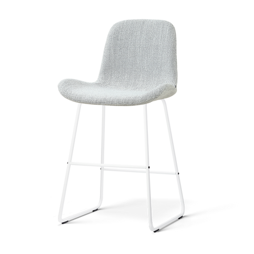 Nolon Nino-Fé barkruk grijs melange - wit onderstel - 65 cm - vtwonen shop