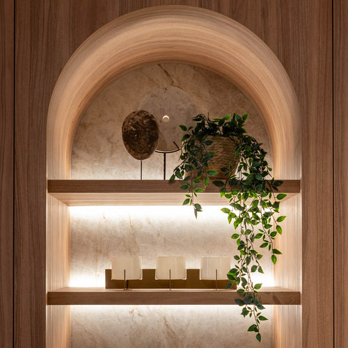Atmooz theelichthouder Zambesi - goud - 40 x 13 x H 10 cm
