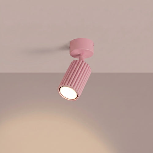 Sollux Lighting Plafondlamp KARBON 1 roze - 7x7x18cm