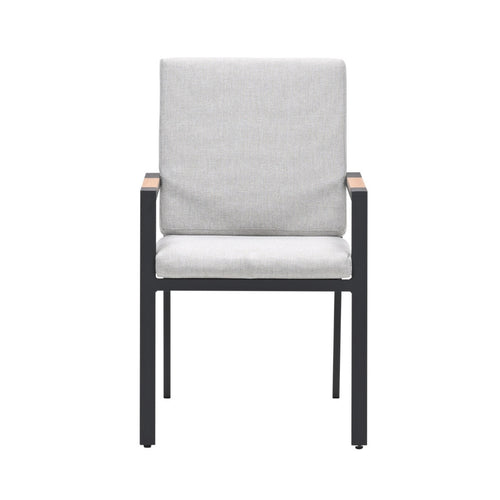 Felini dining fauteuil - carbon black -  valley sand - light teaklook