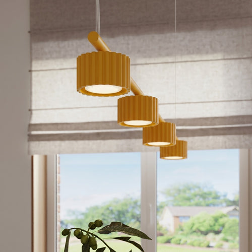 Sollux Lighting Kroonluchter AURA 4 geel Gx53 - 122x10x208cm