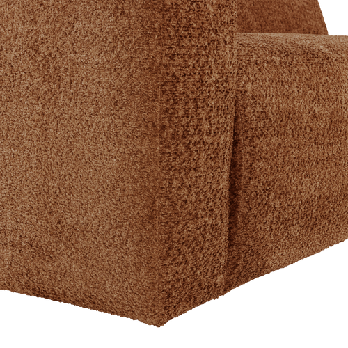 WOOOD 1,5-zits bank arm links Mojo Base - Wollig - Roestbruin - 74x145x97