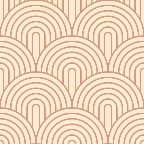 ESTAhome behang art deco bogen bruin en beige - 50 x 900 cm - 131767