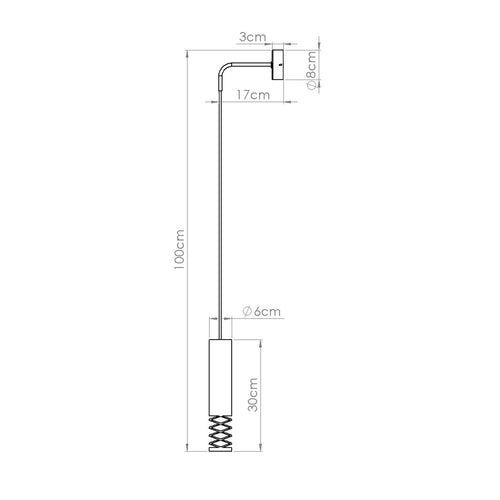 Sollux Lighting Wandlamp LAMI wit - 8x17x10cm