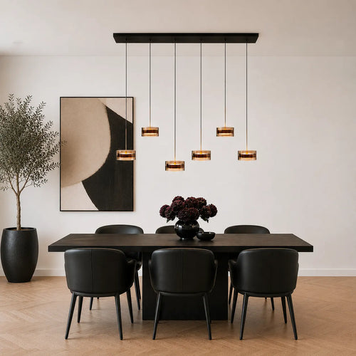 Highlight hanglamp Mini - 6 lichts - 130  x 160   cm - zwart