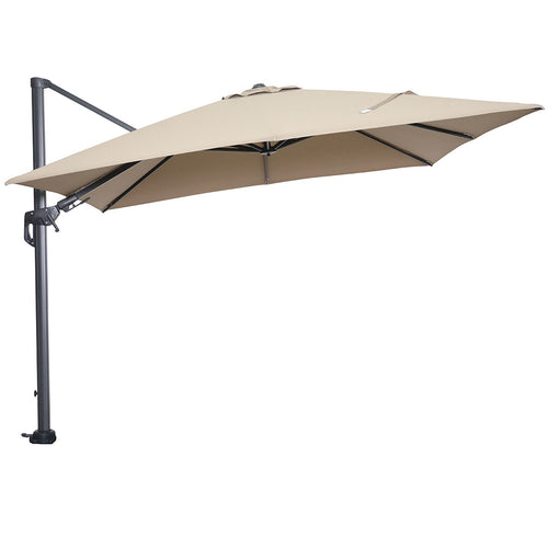 Garden Impressions zweefparasol Hawaii taupe kleur doek 3x3 m incl 90 kg voet en hoes - vtwonen shop