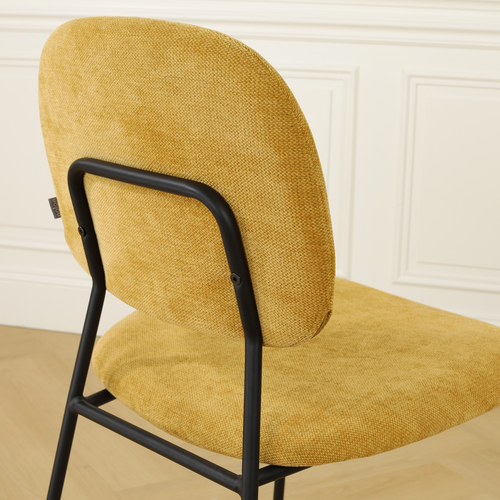 Nolon Jasmijn Eetkamerstoel Warm Oker - Zwart - vtwonen shop