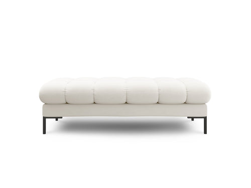 Cosmopolitan Design Bank Bali 2-zits, structurele stof, lichtbeige - 62x133x40cm