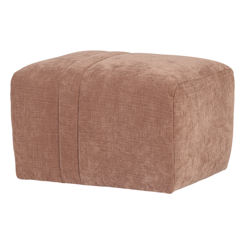 WOOOD hocker Omaire - Chenille - Lichtroze