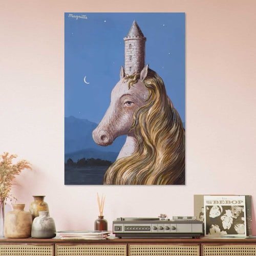 Artfulprints Poster René Magritte - Le coeur du monde   - 50x70 cm - Blauw