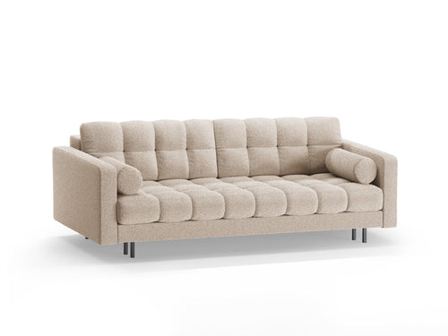 Cosmopolitan Design Slaapbank met opbergdoos Bali 3-zits, boucle beige - 84x222x105cm