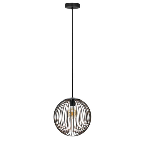 EGLO hanglamp Almanzora - e27 - ø 32 cm - zwart/koper