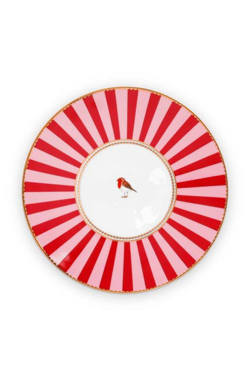 Pip Studio Kop en Schotel - Love Birds - Rood - 250ml - Set van 2