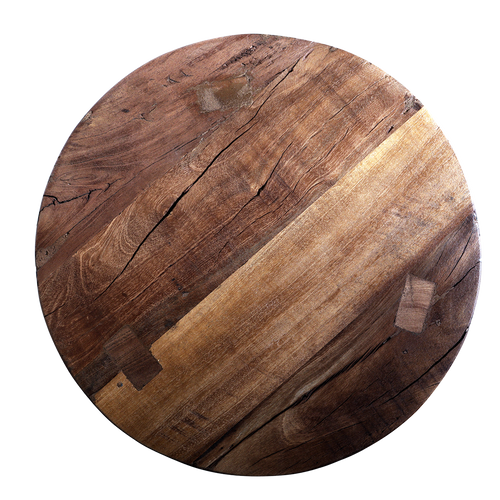 Raw Materials Farmwood houten kruk / bijzettafel - 34x34x50 cm