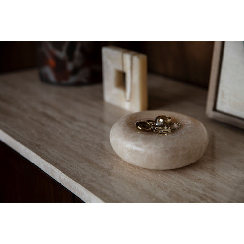 Dutchbone Onno Tray/ Decoratie schaal Onyx Natuursteen  - Geel