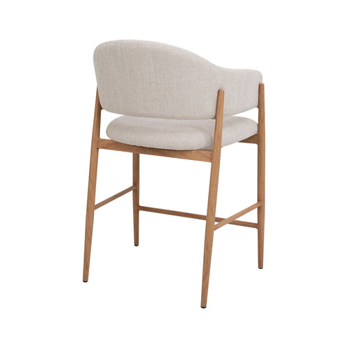 DÉJA Living Barstoel  Dénia - Beige/Naturel - Zithoogte 65cm - Set van 2