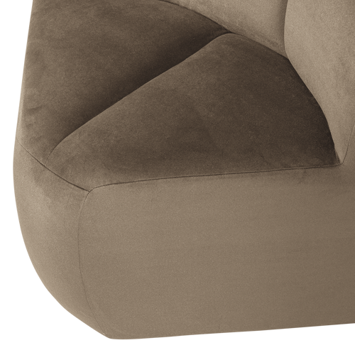 WOOOD eetbank hoek met rugleuning Mojo - Velvet - Khaki - 83x83x83