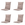 Madison tuinstoelkussen lage rug Amora - bruin - 105x50x6cm - set van 4