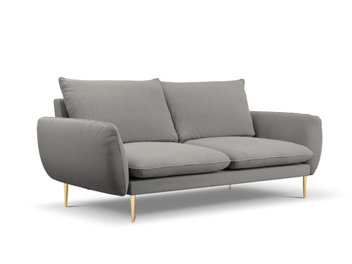 Cosmopolitan Design Bank Vienna 3-zits, boucle, grijs - 92x200x95cm