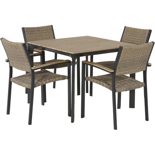 Lesli Living tuintafel Arezzo - zwart - 90x90x74cm