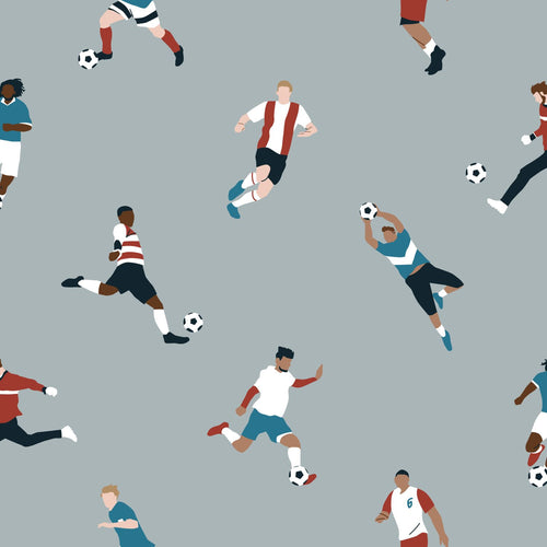 ESTAhome behang voetbalspelers lichtblauw - 50 x 900 cm - 131555 - vtwonen shop