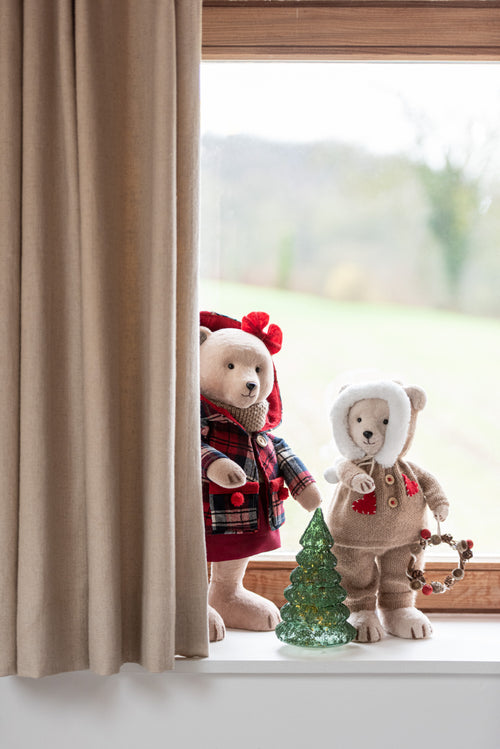 J-Line figuur Beer Staand Jongen/Meisje - textiel - groen/rood - large - 2 stuks - vtwonen shop