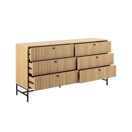 Rebellenclub Dressoir Risley - 158 x 80 cm - Licht Eiken