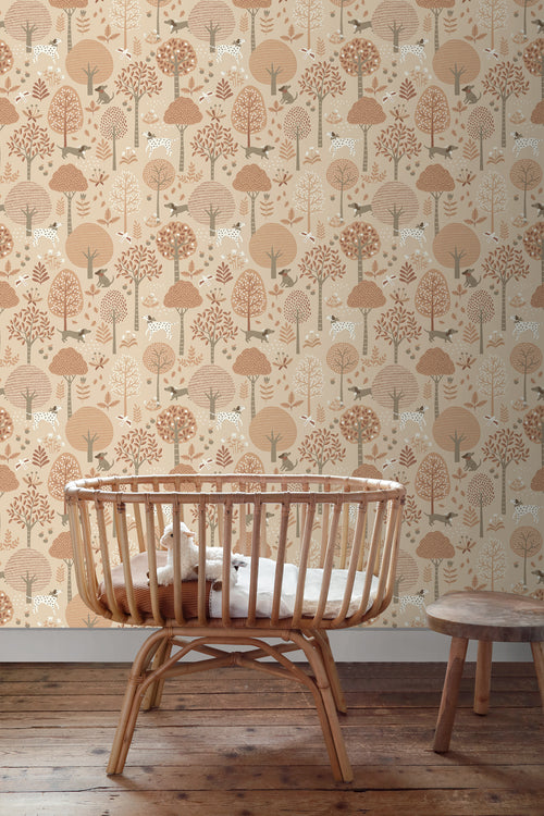 ESTAhome behang honden beige en terracotta roze - 53 cm x 10.05 m - 139711 - vtwonen shop